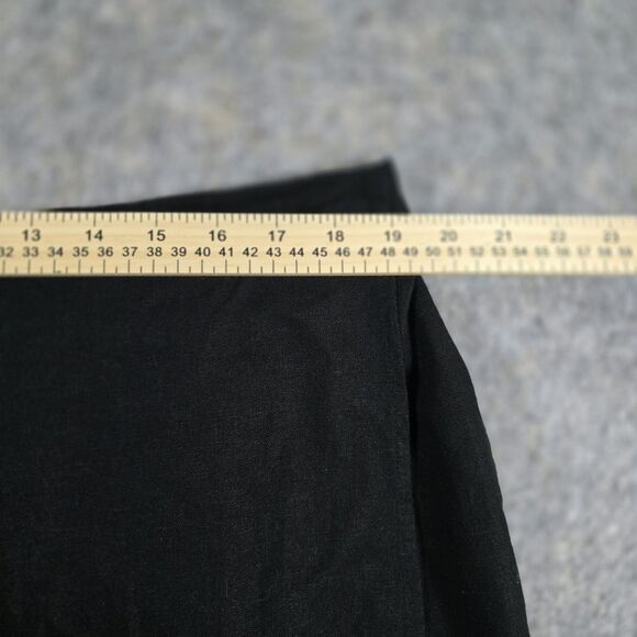 Old Navy Linen Blend Wrap Mini Skort Black Jack Size XL High Waist 4" Inseam - Picture 6 of 10